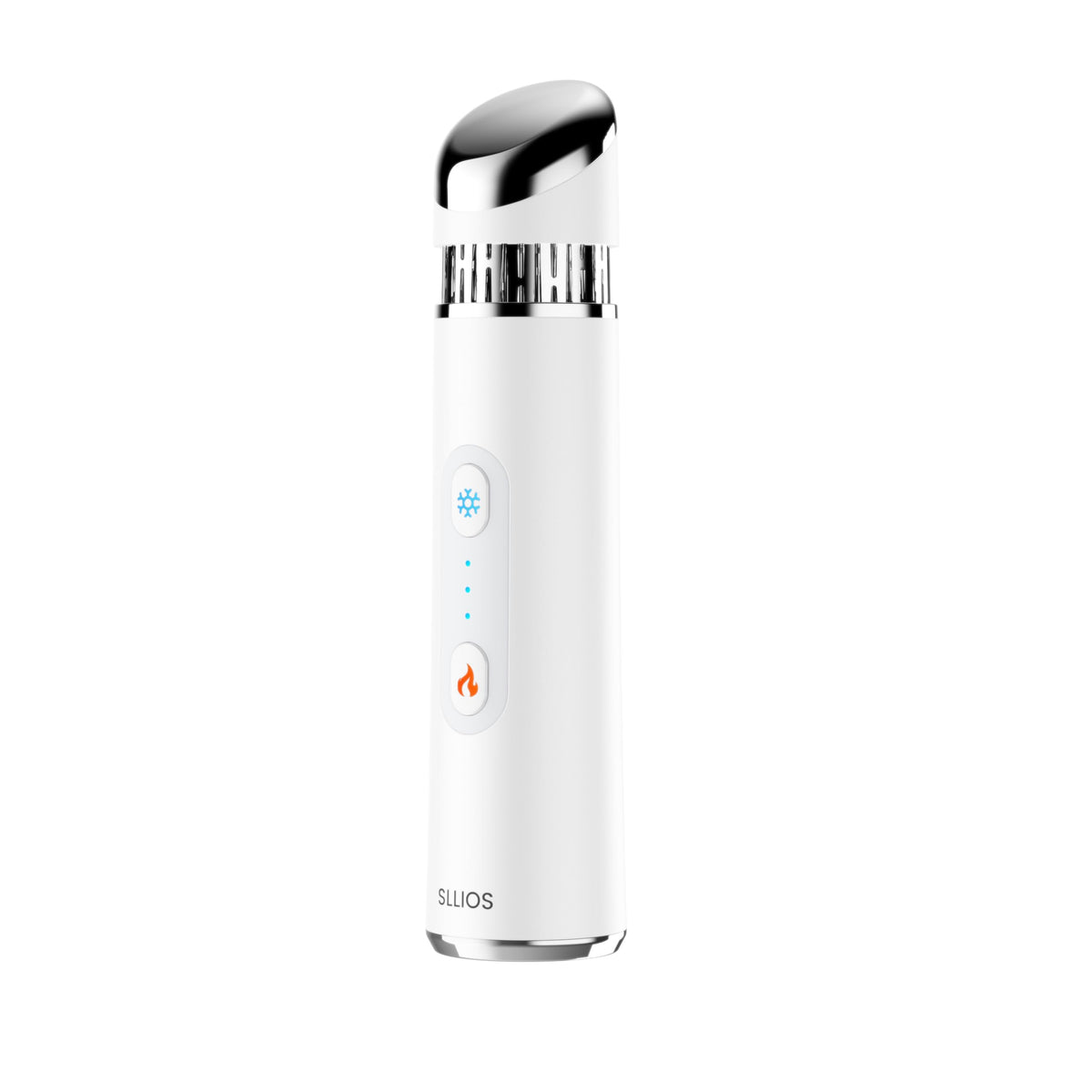 SLLIOS wand front view showing sleek white finish and ergonomic grip for easy use
