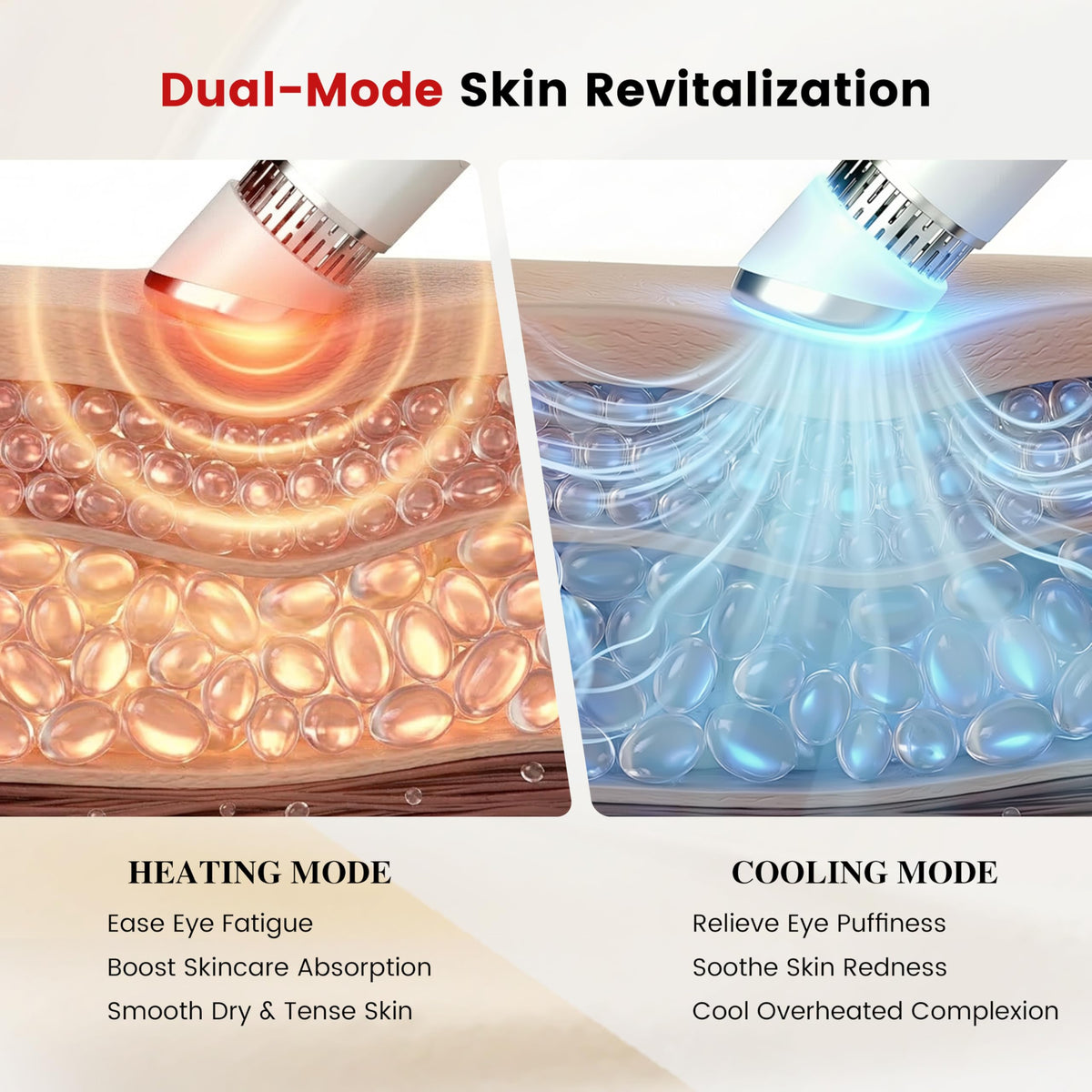 SLLIOS wand on bathroom counter during morning routine to reduce puffiness quickly