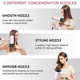slopehill concentrator nozzle attached for precision styling and smooth finish