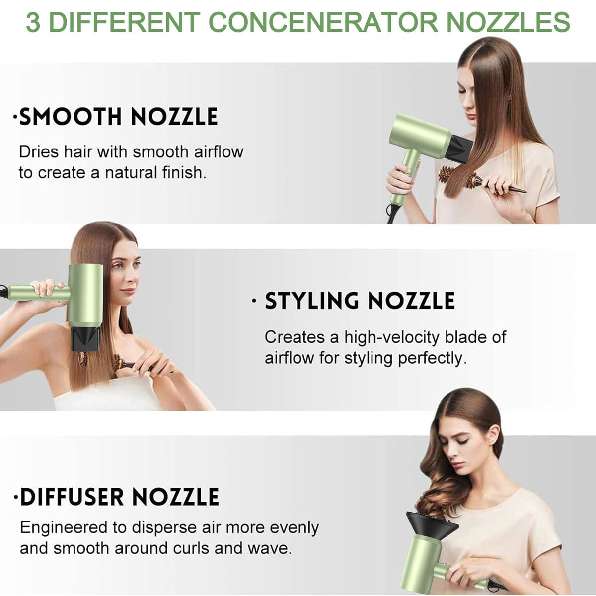 slopehill concentrator nozzles attached focusing airflow for precise styling