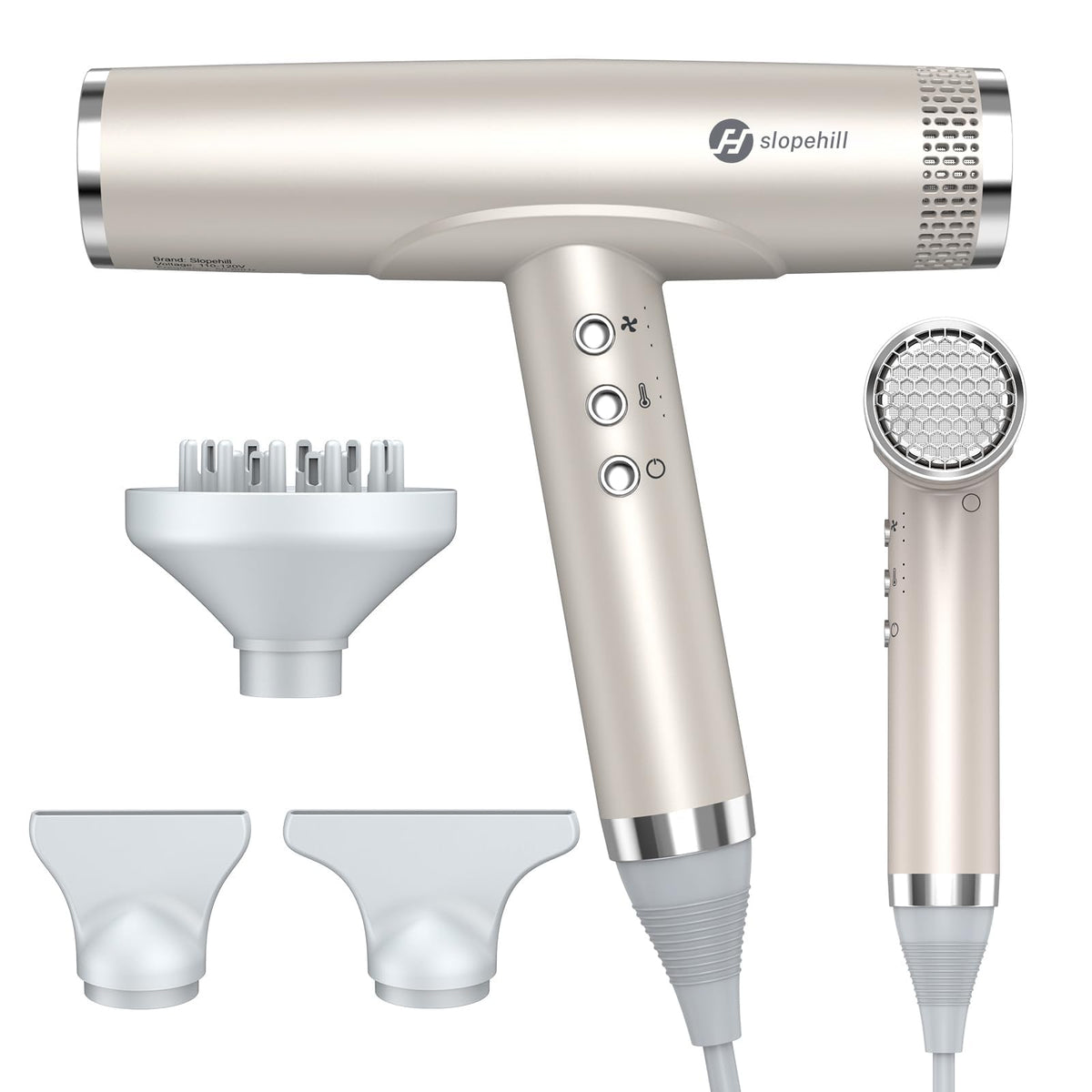 slopehill front view of dryer showing compact design and powerful airflow