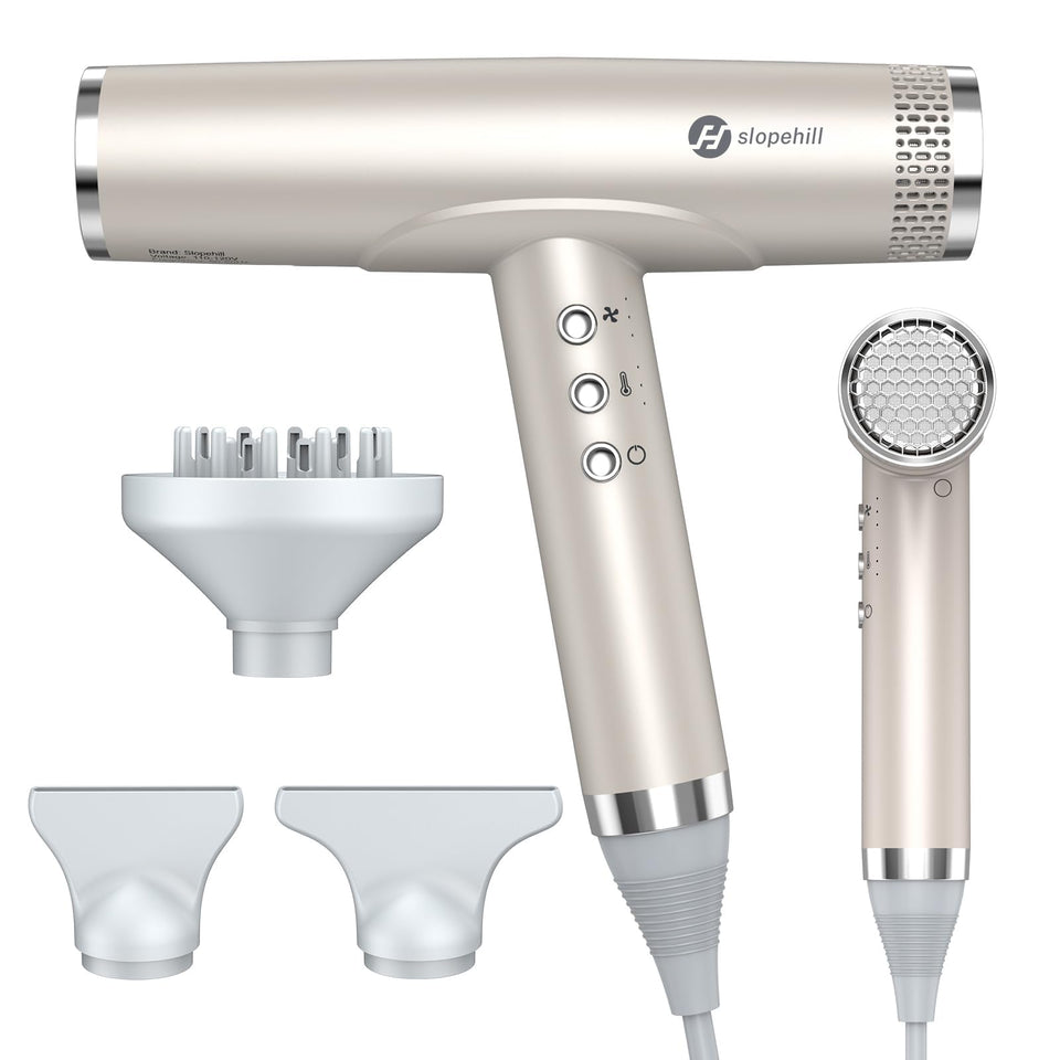 slopehill front view of dryer showing compact design and powerful airflow