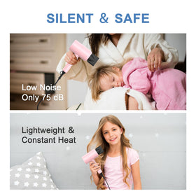 slopehill hair dryer staged in bathroom showing travel-friendly compactness
