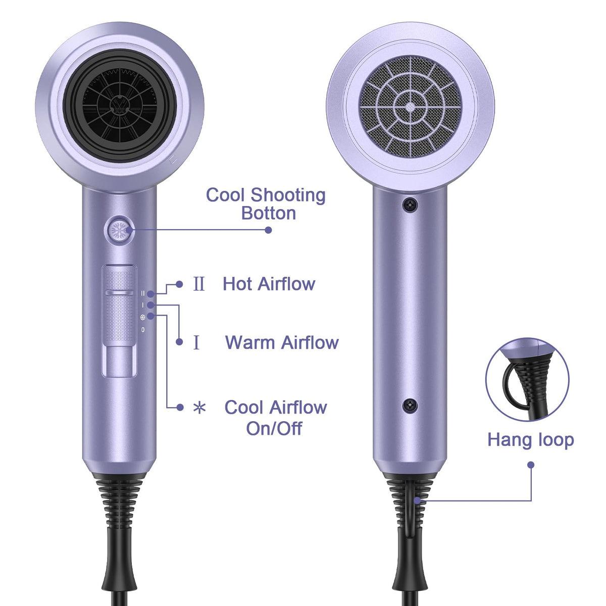 slopehill hair dryer matte texture close-up highlighting durable finish and easy-grip surface