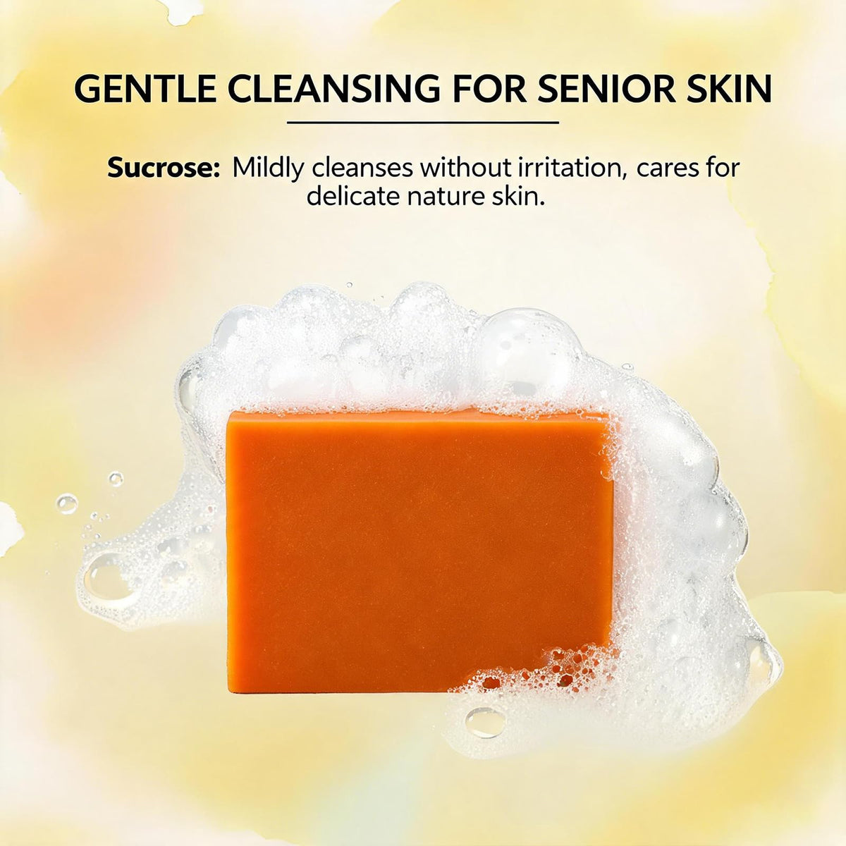 Close-up of Slumberlee soap surface texture highlighting natural ingredients and gentle cleanse benefit