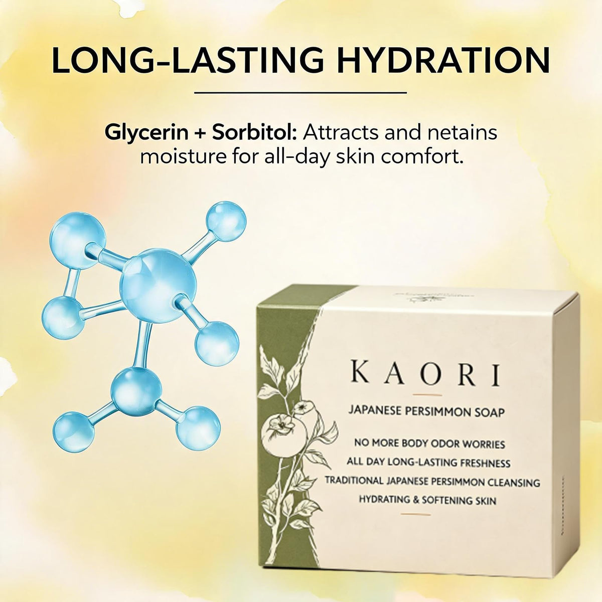 Hand lathering Slumberlee soap showing dense foam for efficient cleansing benefit