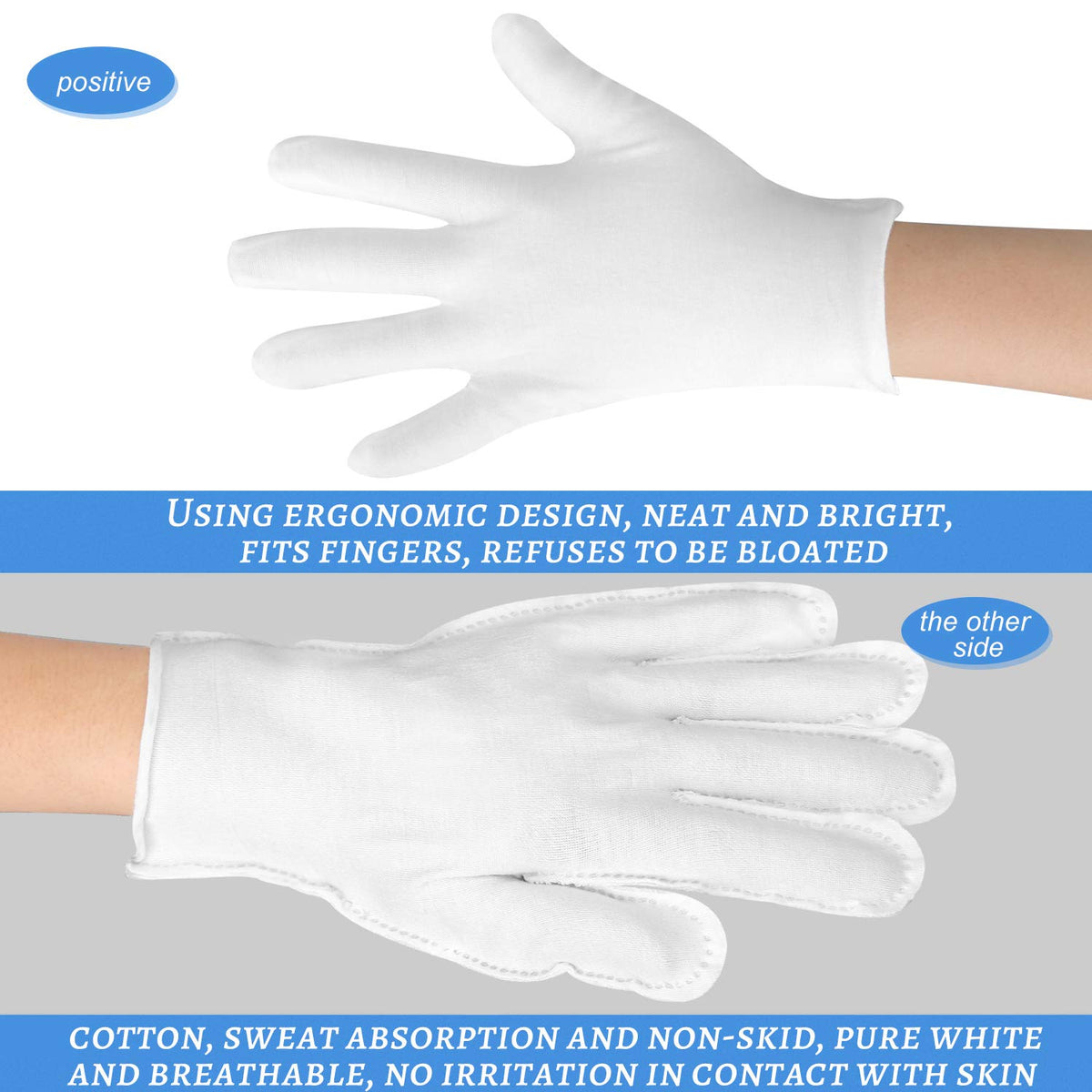 SLWJAXGT white gloves in costume setting offering clean professional appearance