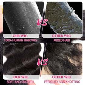 Smabuity body wave texture of 26 inch hair displaying soft, defined waves
