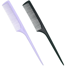 SmaringWing front view of two-color rat tail combs showing compact kit benefit