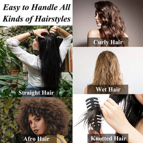 SmaringWing held in hand to show size and fast, efficient detangling