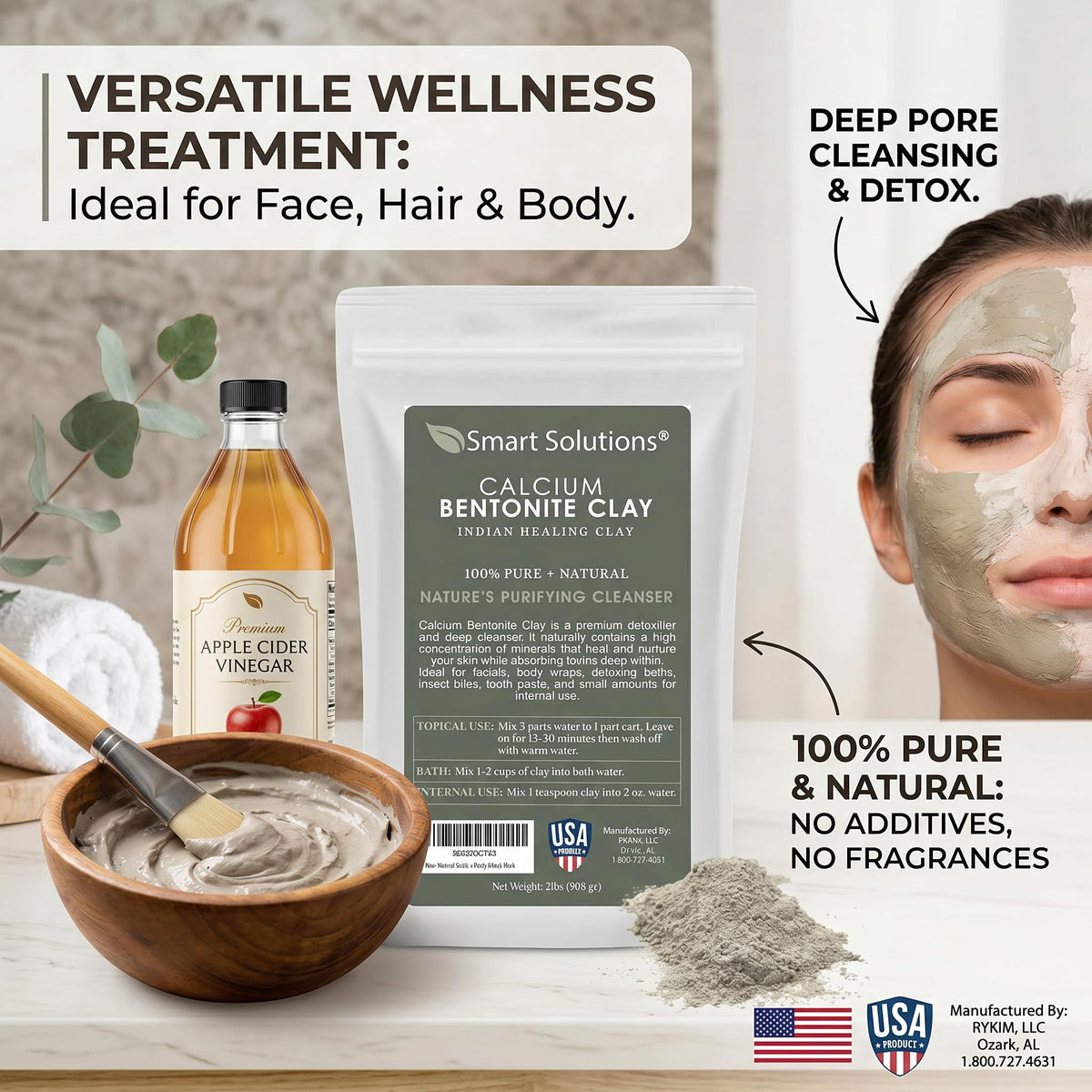 SMART SOLUTIONS hair mask application at roots showing buildup removal benefit
