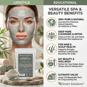 SMART SOLUTIONS bowl with clay paste mixed demonstrating easy blending for masks