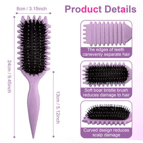 SMARTBEST Candy Brush close-up of tooth-shaped bristles illustrating gentle curl separation