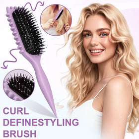 SMARTBEST Candy Brush in use defining curls with reduced pulling and smoother texture