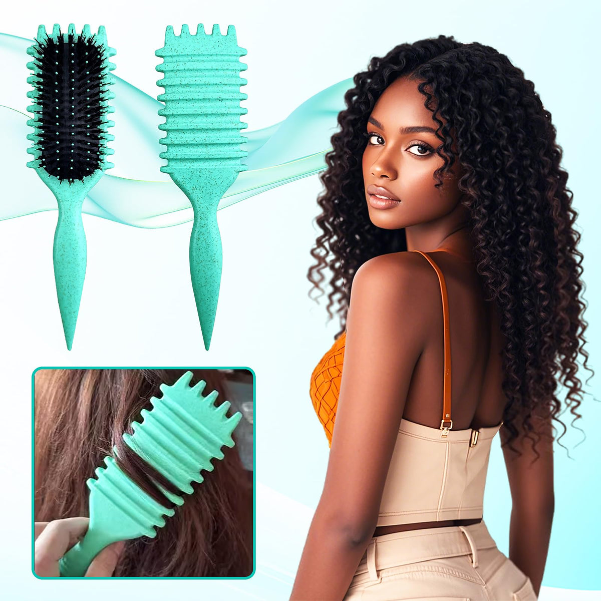 SMARTBEST Candy Brush staged in bathroom for everyday styling convenience