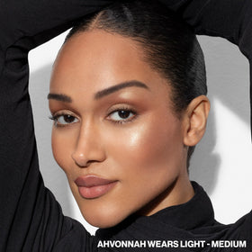 Smashbox palette in use as brush applies contour to cheek for defined dimension