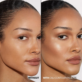 Smashbox close-up of contour pans showing blendable matte and pearlescent finishes