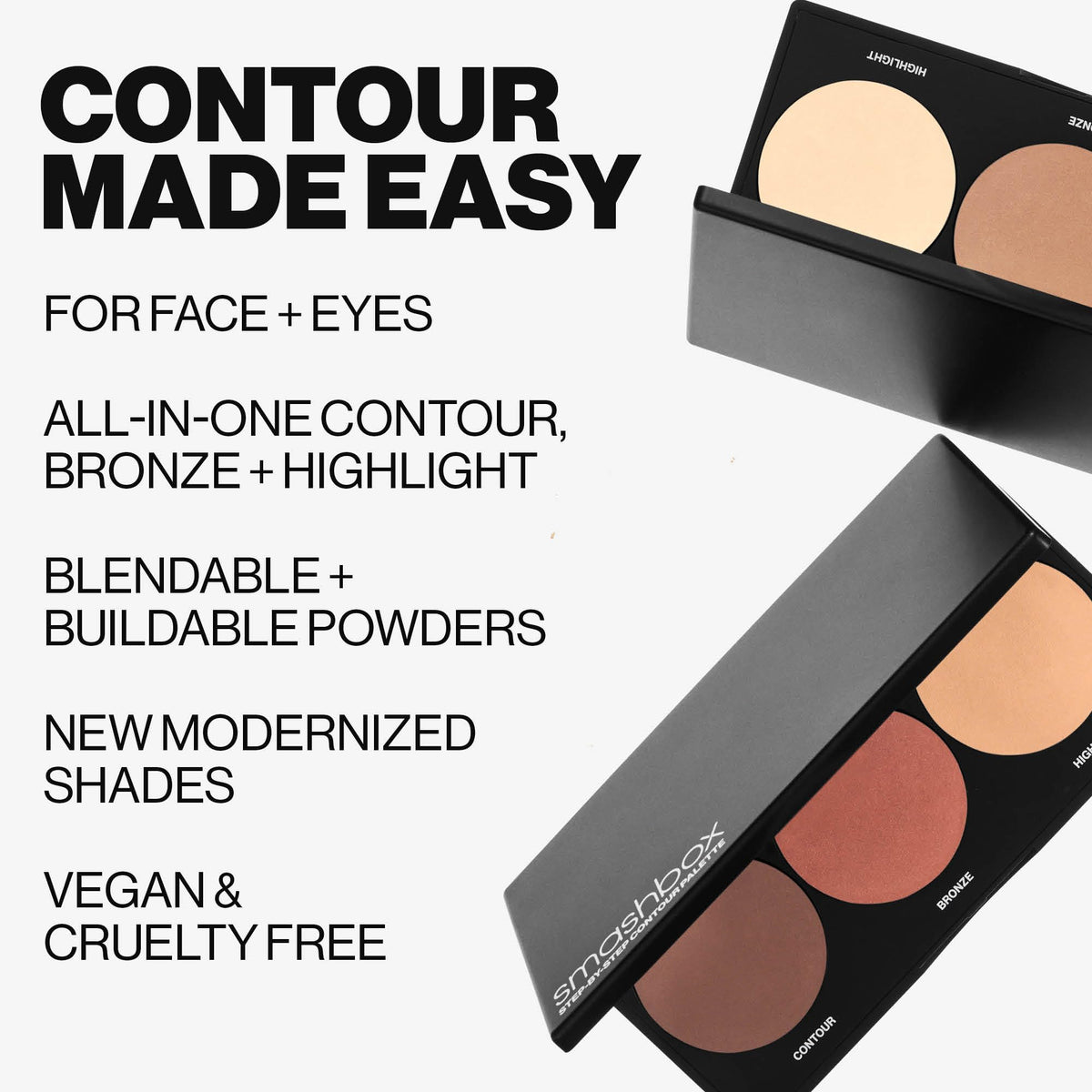 Smashbox contour pan close-up showing blendable texture for precise sculpting
