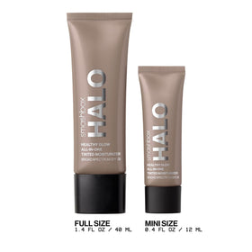 Smashbox Halo multiple swatches on arm showing shade match options