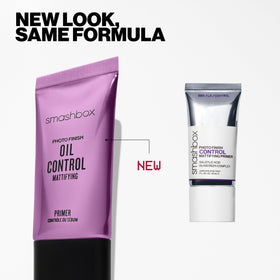Smashbox label closeup showing ingredients and dermatologist-tested reassurance