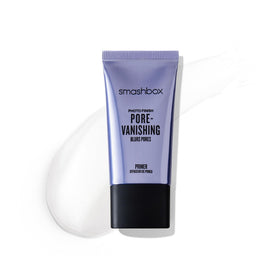 Smashbox primer front packaging showing compact travel size and matte tube benefit