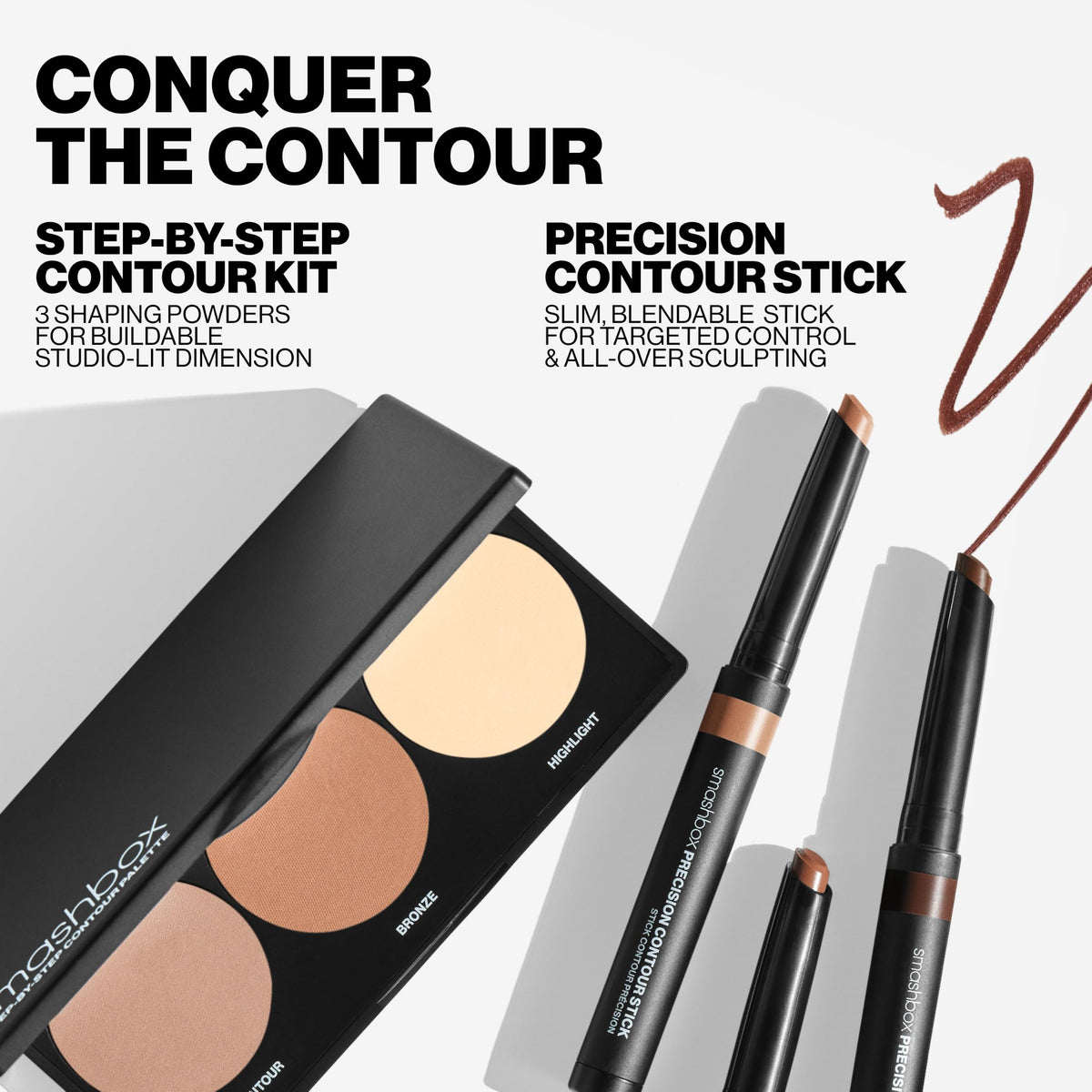 Smashbox being used to contour the nose showing narrow precision and natural effect