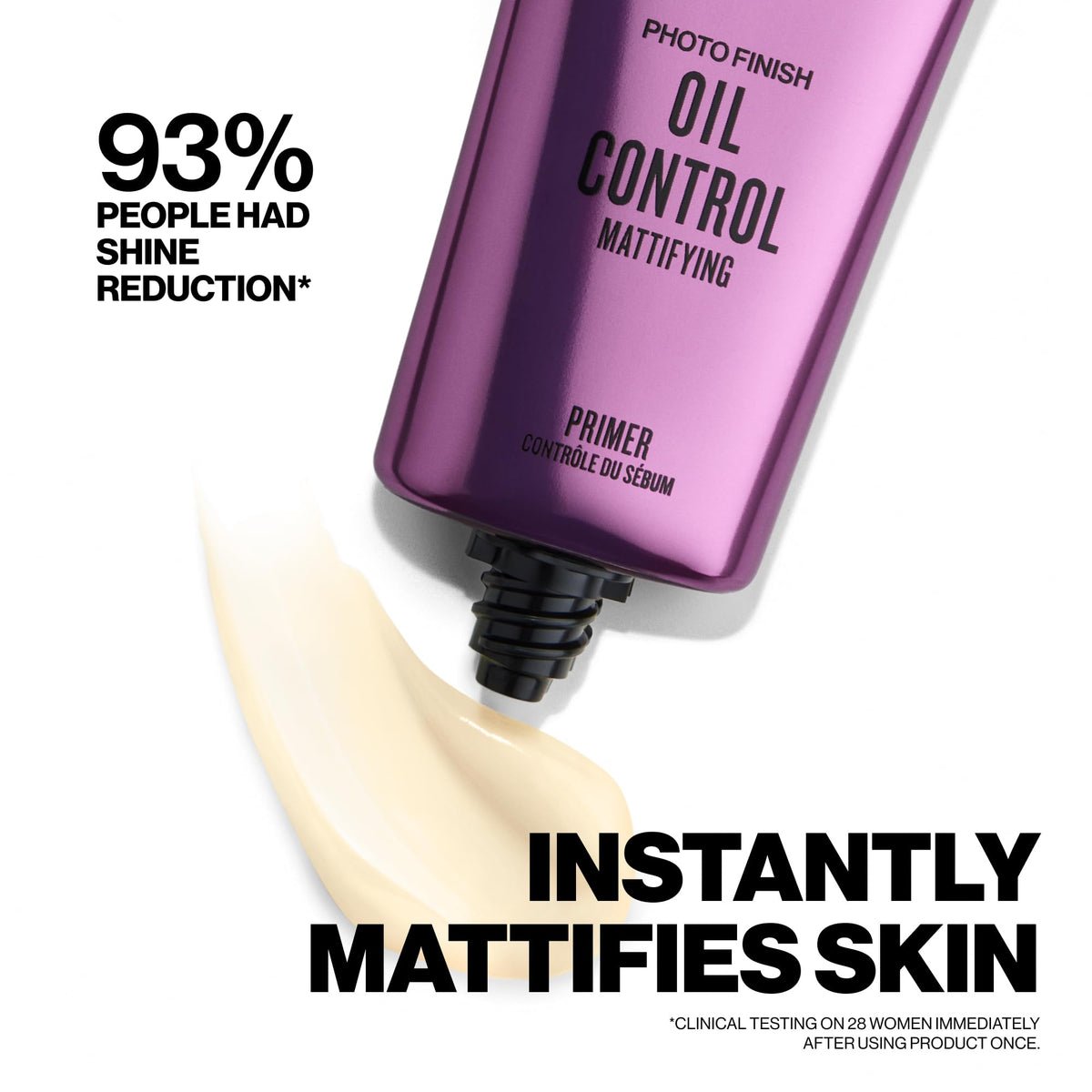 Smashbox primer dabbed on hand to show coverage and blending ease