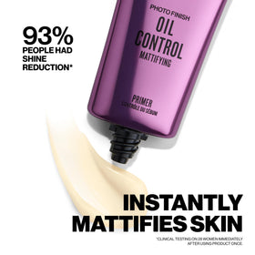 Smashbox primer dabbed on hand to show coverage and blending ease