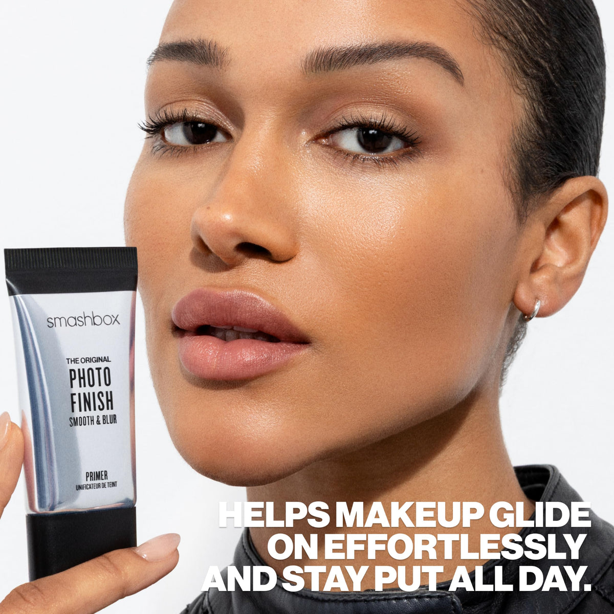 Smashbox label close-up showing vitamins A and E in formula