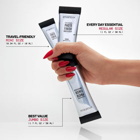 Smashbox primer styled on vanity showing daily routine convenience benefit