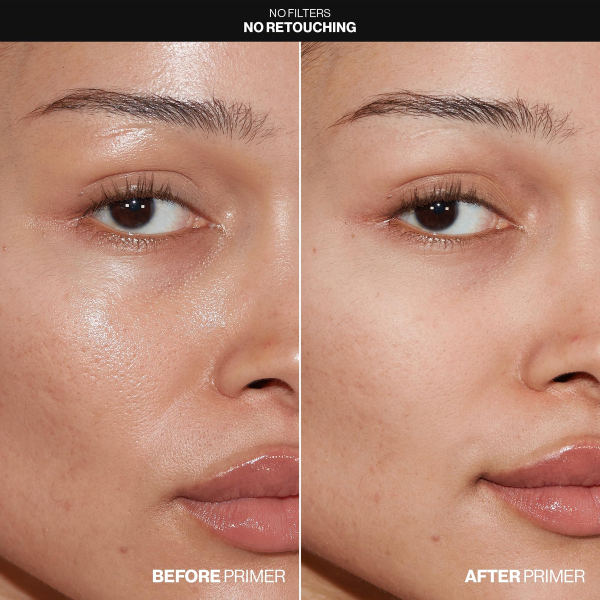 Smashbox primer swatched on hand showing instant smoothing benefit