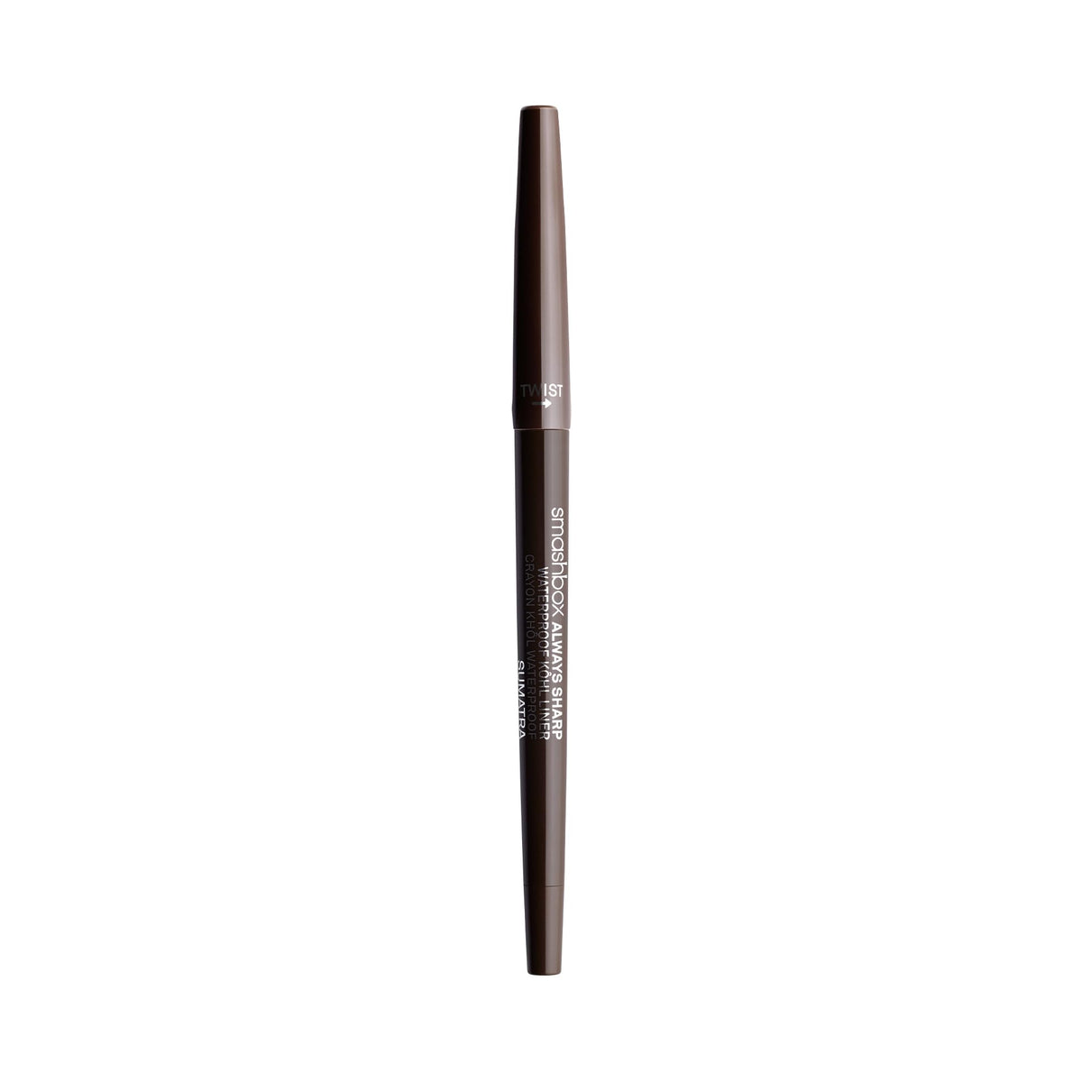 Smashbox pencil next to keys for scale showing pocket-size convenience and portability