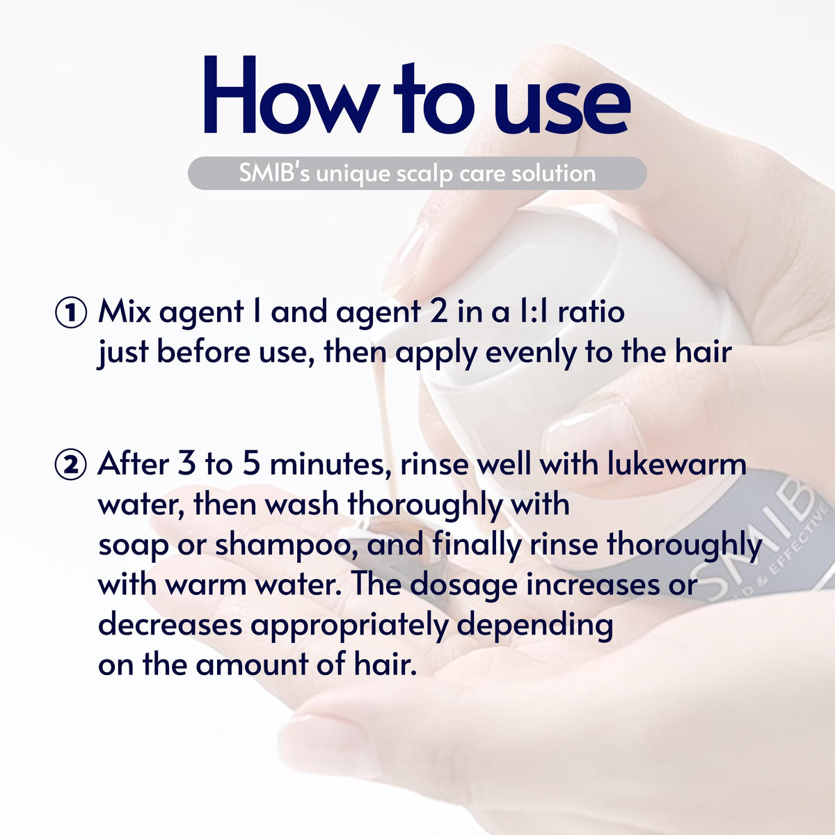 SMIB shampoo placed in a bathroom set showing daily-use convenience benefit