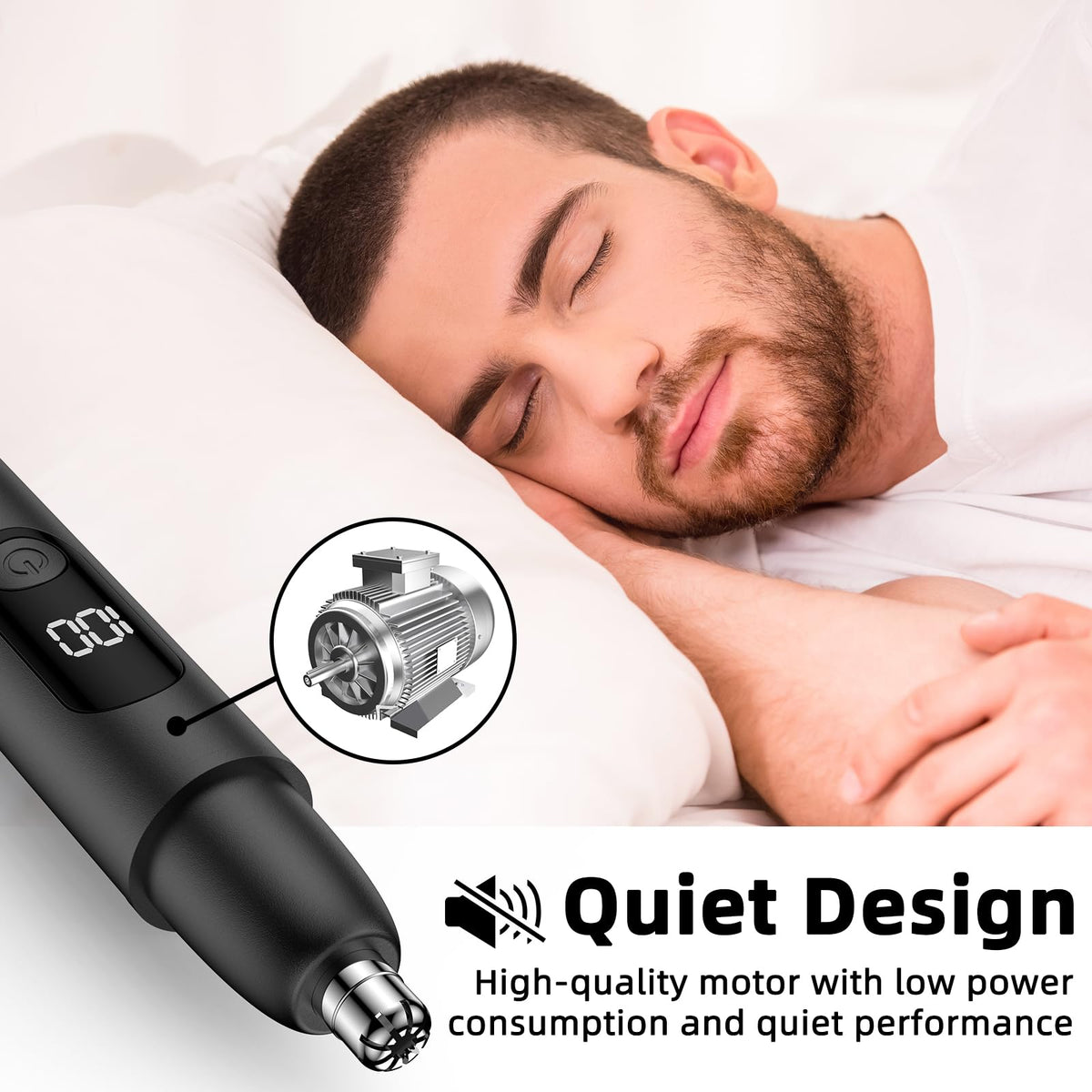 Smity trimmer on bathroom counter in lifestyle scene for everyday grooming convenience