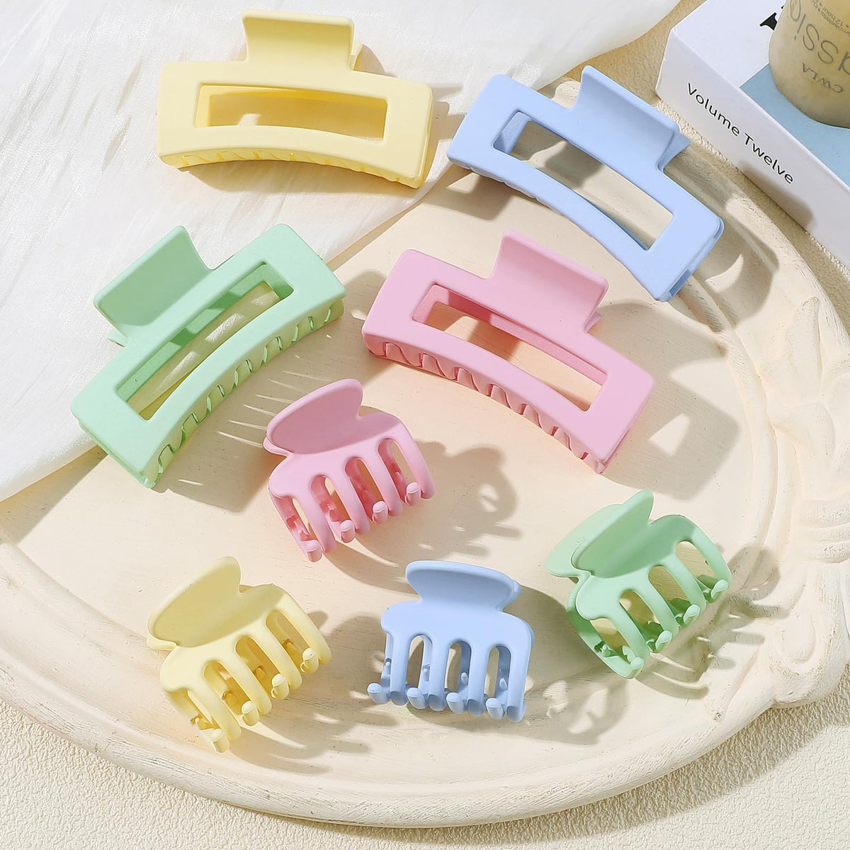 SMKSL banana jaw clip texture and spring, durable hold for fuller hair