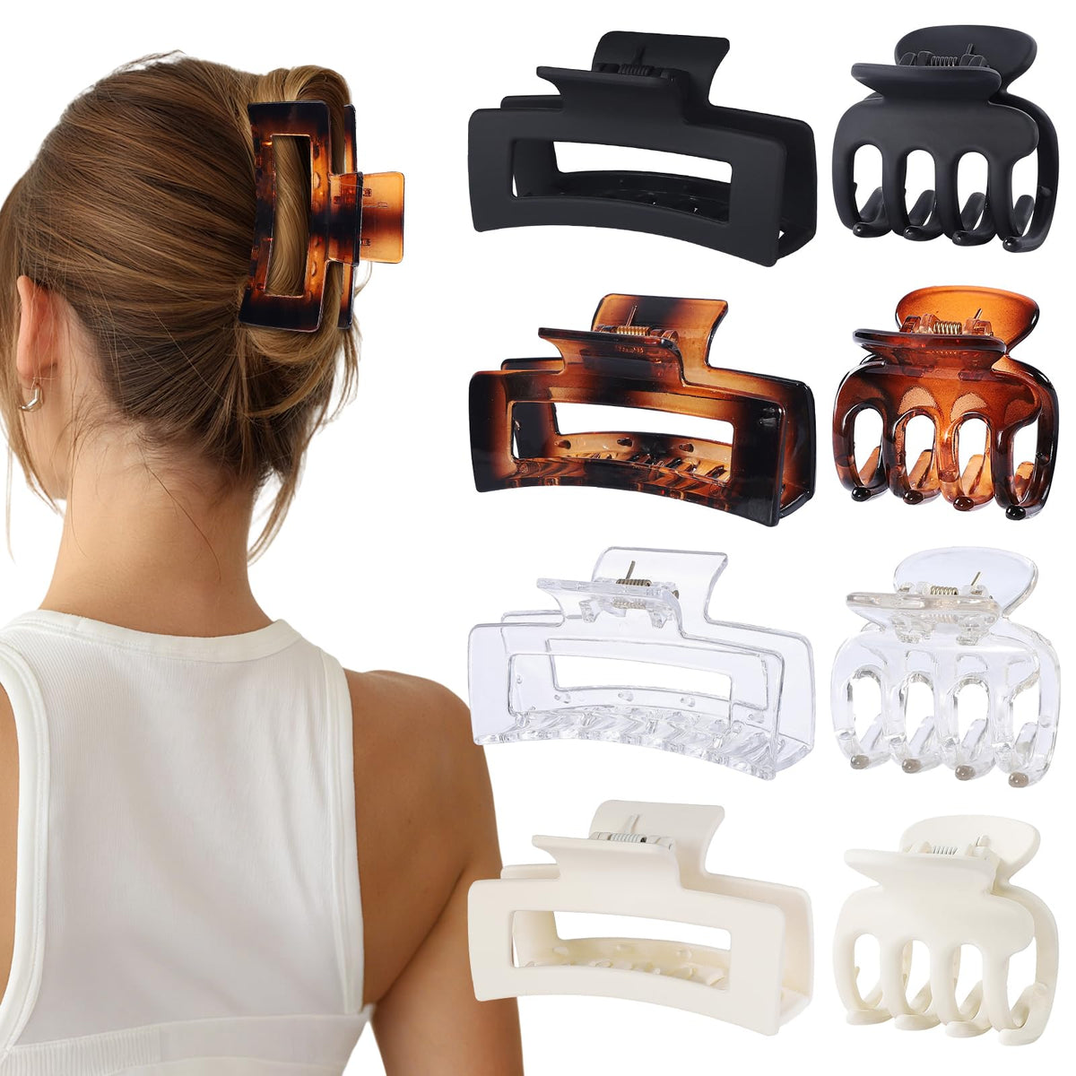 SMKSL front view of transparent clip set showing neat packaging and portability