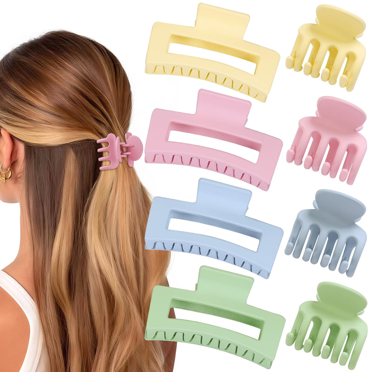 SMKSL close-up of rectangle clip teeth and smooth edges for secure comfort