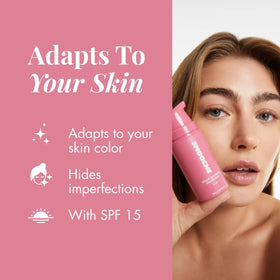 Smooche pigment activation close-up demonstrating color changing benefit on skin