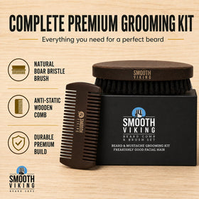 SMOOTH VIKING BEARD CARE boar bristle close-up showing natural texture and even distribution