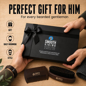 SMOOTH VIKING BEARD CARE brush spreading beard oil for smoother appearance