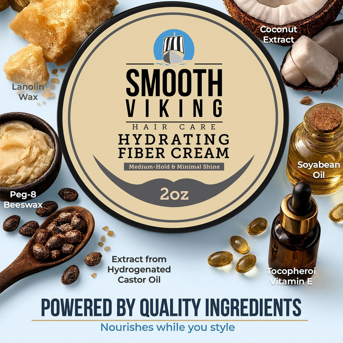SMOOTH VIKING close-up of fiber cream texture highlighting lightweight spreadability