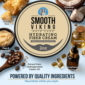 SMOOTH VIKING close-up of fiber cream texture highlighting lightweight spreadability