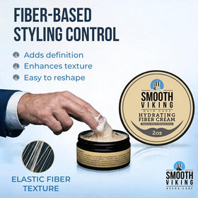SMOOTH VIKING before and after hair photo showing fuller-looking, natural finish