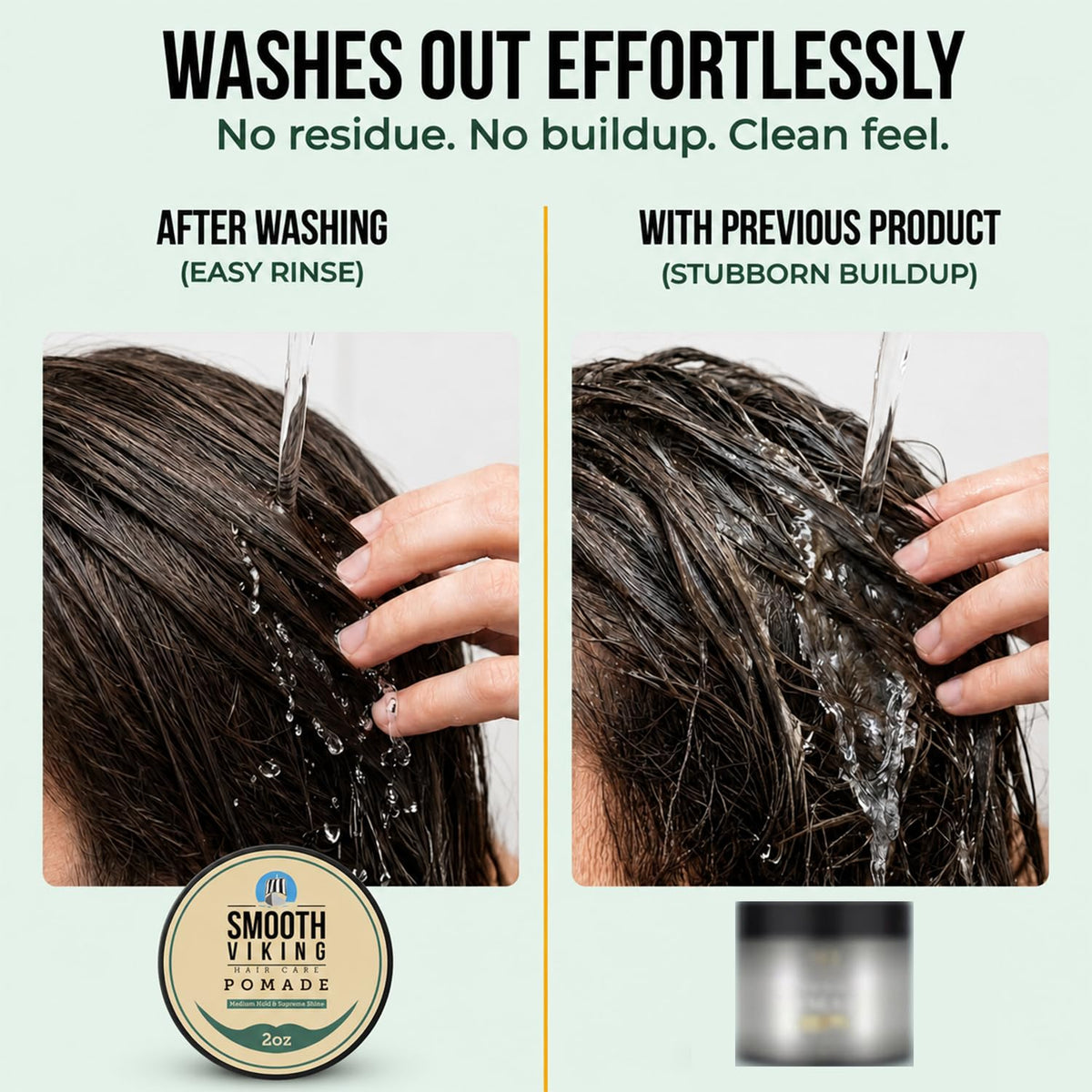 Smooth Viking product label close-up highlighting water-based formula