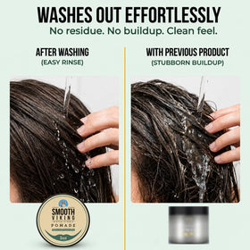 Smooth Viking product label close-up highlighting water-based formula