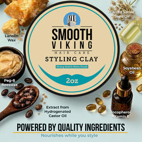 Smooth Viking clay on palm ready to apply for quick, controlled styling