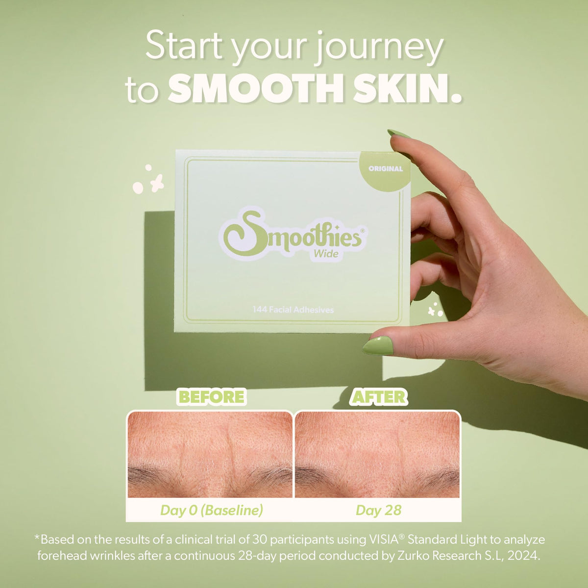 Smoothies open box showing individual adhesive patches inside
