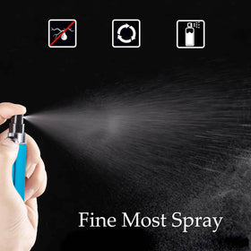 Smtheasy close-up of spray nozzle and screw cap demonstrating leakproof seal
