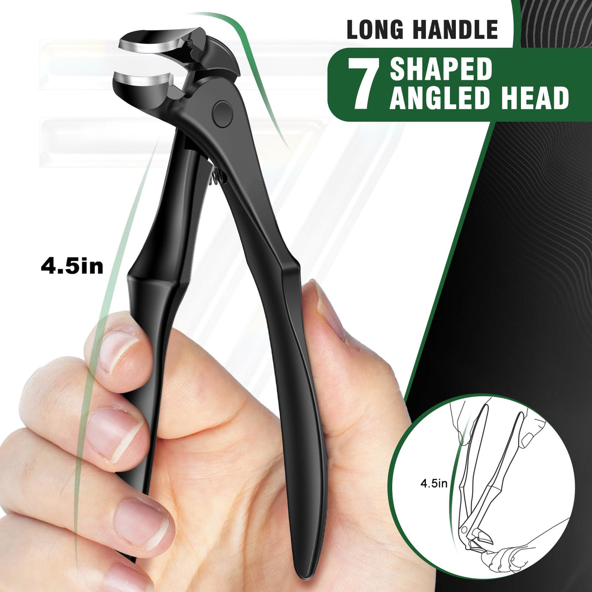 SMZHealing wide jaw clipper opened to show 37mm capacity for thick toenails and leverage