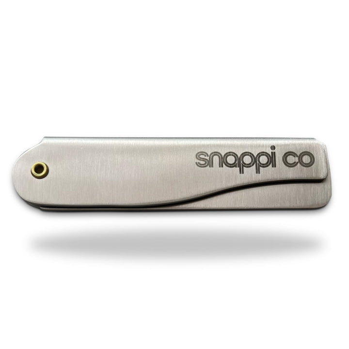 Snappi Co front-facing comb in black gift box showing premium presentation and portability